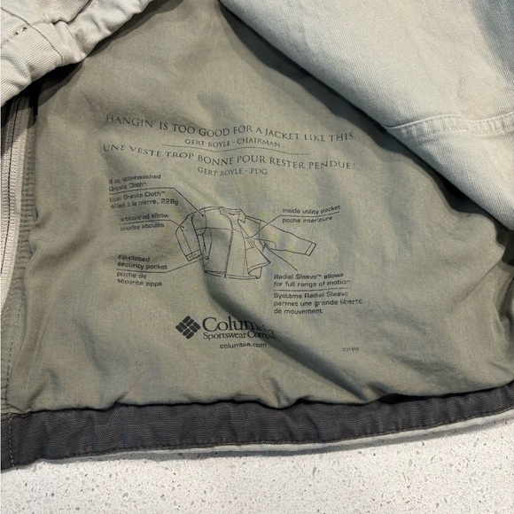 Columbia Men's Vintage Tan Lightweight Jacket, Size L - Picture 5 of 9